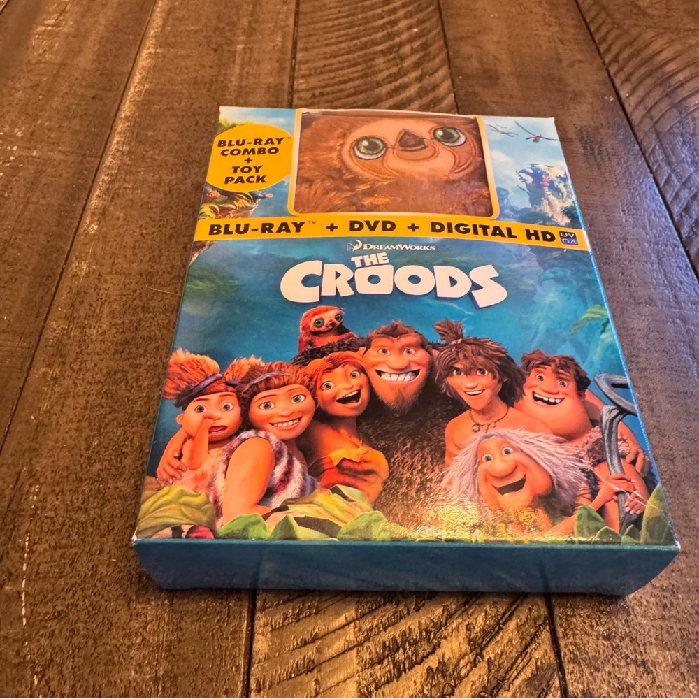 The Croods Blu-ray Movie 2013 2-Disc Set Includes Toy